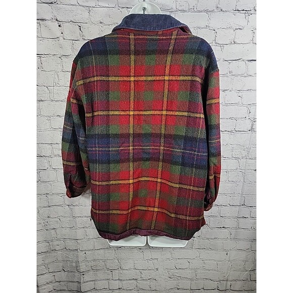 Womens Vintage Talbots Petites Wool Blend Plaid Chore Jacket Size Small - Picture 3 of 7